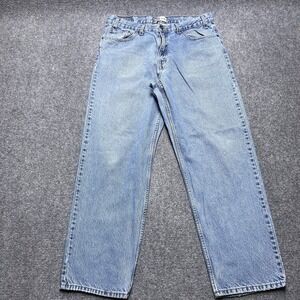 Signature Levis Jeans Mens 36x31 Blue Relaxed Fit Straight Leg Denim Tag 38x32